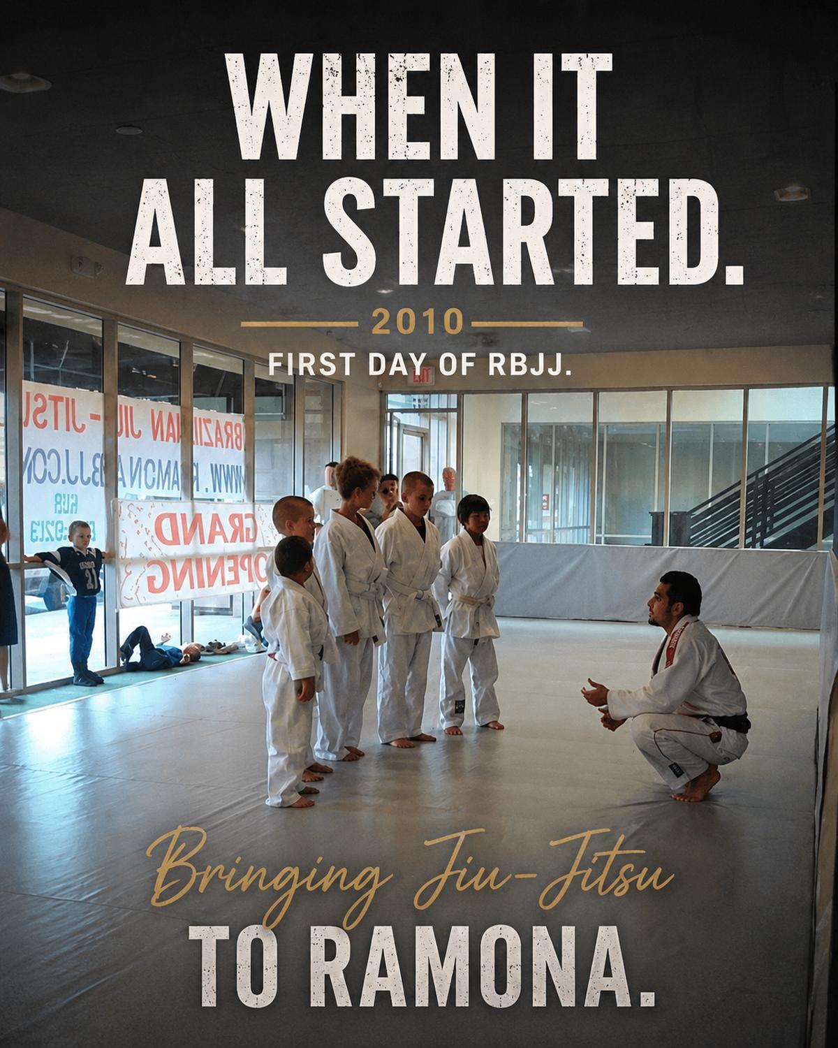 Ramona MMA Center in 2010 — the founding of Ramona's first Brazilian Jiu-Jitsu and MMA academy