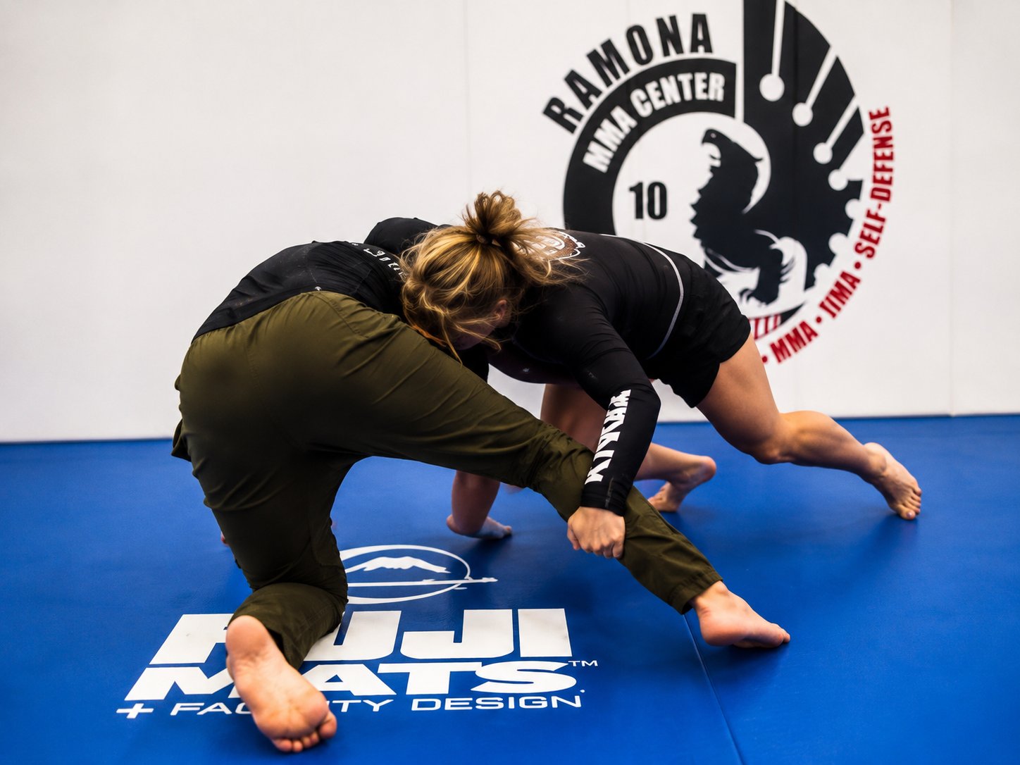Wrestling class at Ramona MMA Center, takedown training